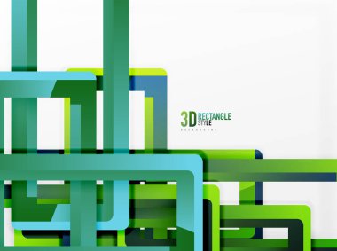 Dikdörtgen tüp elemanları, vektör arka plan