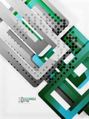 Dikdörtgen tüp elemanları, vektör arka plan