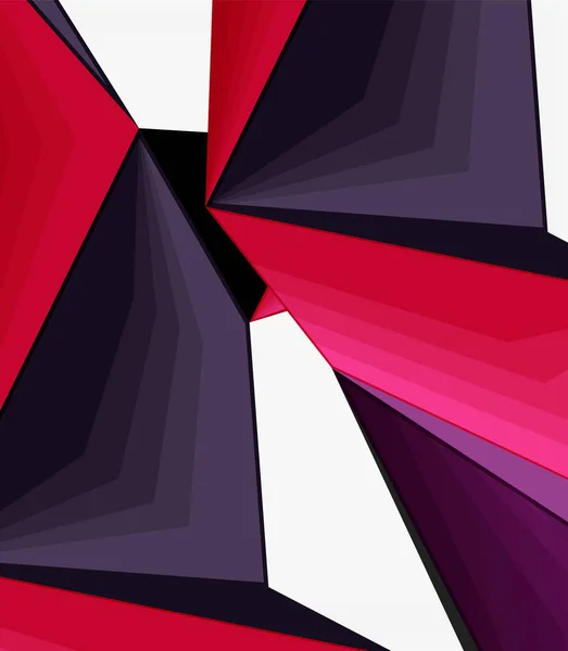 Low-Poly geometrische 3D-Form Hintergrund — Stockvektor