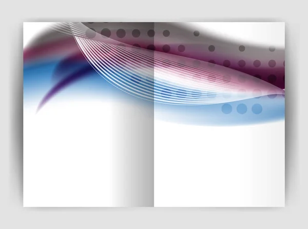 Blur wave business print template, abstract background