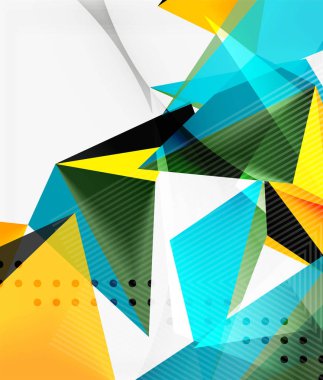 3D üçgen geometrik vektör