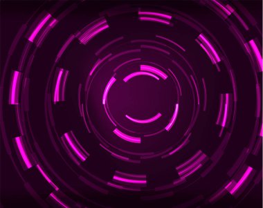 Neon Çemberleri Soyut Arkaplan