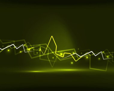 Neon yıldırım vektör arka plan