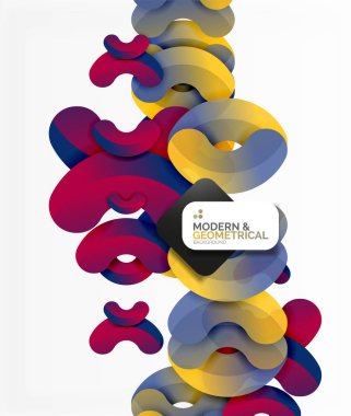 Beyaz renk geometrik yuvarlak şekiller