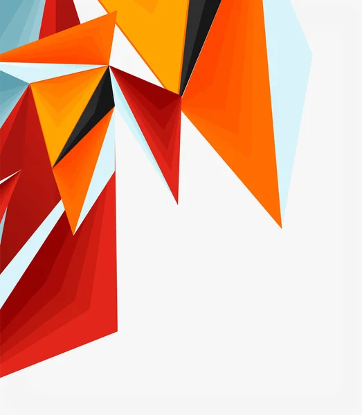 3D moderní trojúhelník nízké poly abstraktní geometrické vektorové — Stockový vektor