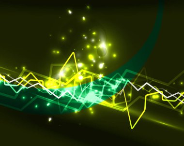 Neon yıldırım vektör arka plan