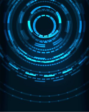 Neon Çemberleri Soyut Arkaplan