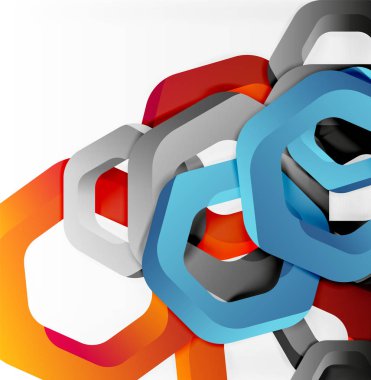 Üst üste gelen altıgenler arka planı Tasarla