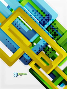 Dikdörtgen tüp elemanları, vektör arka plan