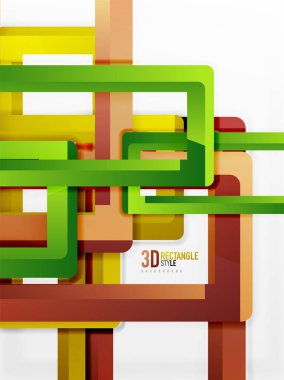 Dikdörtgen tüp elemanları, vektör arka plan