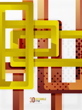 Dikdörtgen tüp elemanları, vektör arka plan