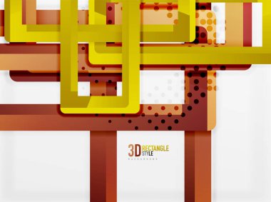 Dikdörtgen tüp elemanları, vektör arka plan