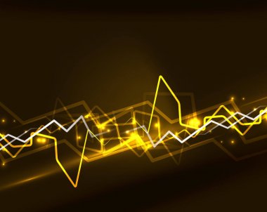 Neon yıldırım vektör arka plan