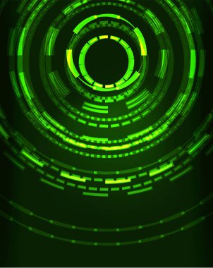 Neon Çemberleri Soyut Arkaplan