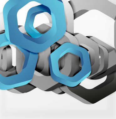 Üst üste gelen altıgenler arka planı Tasarla