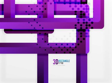 Dikdörtgen tüp elemanları, vektör arka plan