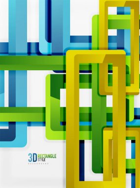 Dikdörtgen tüp elemanları, vektör arka plan