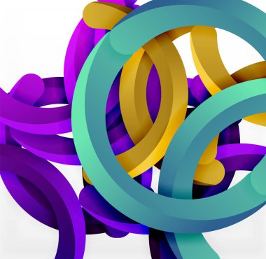 Modern 3d geometrik tarzı arka kemer dairesel çizgiler