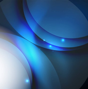 Çakışan daireye parlayan arka plan üzerinde