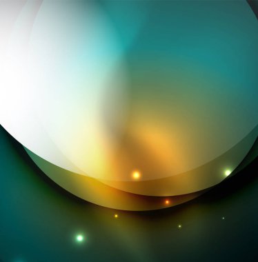 Çakışan daireye parlayan arka plan üzerinde