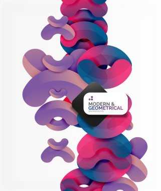 Beyaz renk geometrik yuvarlak şekiller