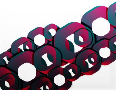 Zincir şekiller veya altıgen yanarak bahislerin doğru beyaz geometrik soyut arka plan,