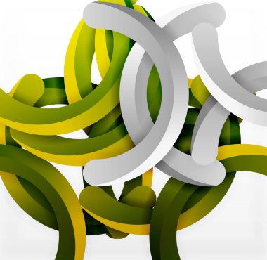 Modern 3d geometrik tarzı arka kemer dairesel çizgiler