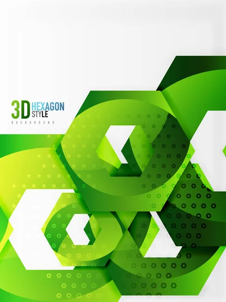 Vektor 3d hexagon bakgrund — Stock vektor