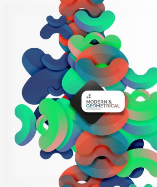 Beyaz renk geometrik yuvarlak şekiller