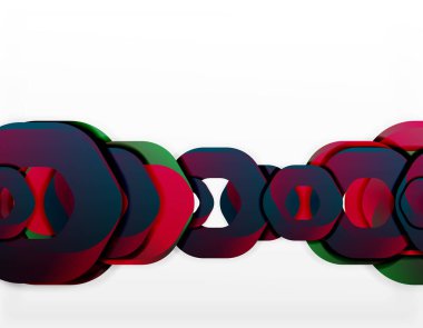 Zincir şekiller veya altıgen yanarak bahislerin doğru beyaz geometrik soyut arka plan,