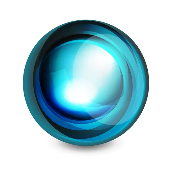 Glass sphere, futuristic abstract element — Stock Vector