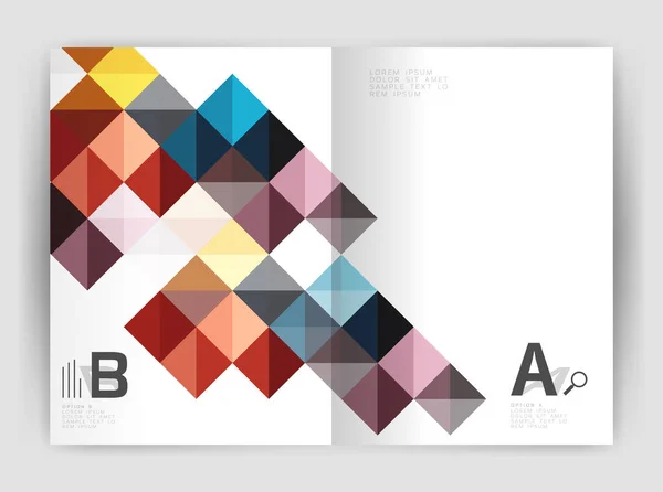 Vektor hranatý minimalistická abstraktní pozadí, šablonu pro tisk obchodní brožura a4 — Stockový vektor