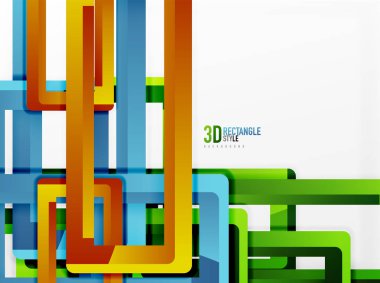 Dikdörtgen tüp elemanları, vektör arka plan
