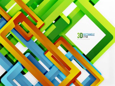 Dikdörtgen tüp elemanları, vektör arka plan