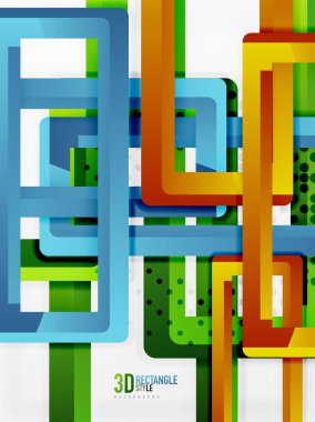 Dikdörtgen tüp elemanları, vektör arka plan