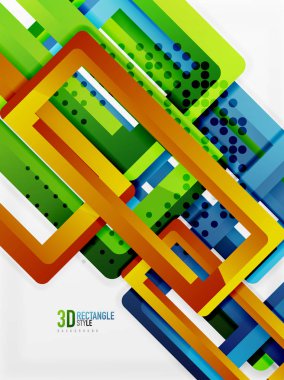 Dikdörtgen tüp elemanları, vektör arka plan