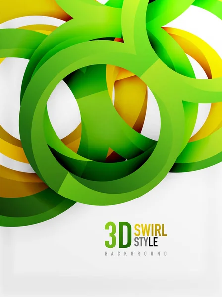 Vector 3d rings design background — Stock Vector