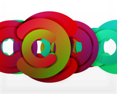 Daire geometrik arka plan, renkli iş veya web için teknoloji tasarım