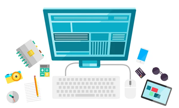 Elementos do espaço de trabalho vetorial —  Vetores de Stock