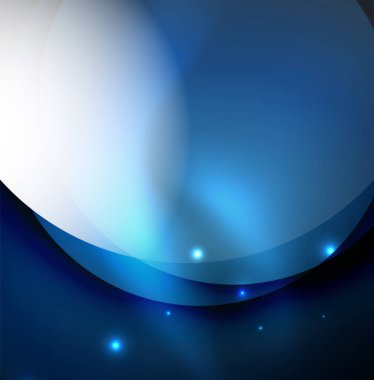 Çakışan daireye parlayan arka plan üzerinde