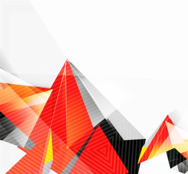 3D üçgenler ve Piramitler, soyut geometrik vektör