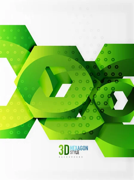 Vector 3d hexagon background — Stock Vector