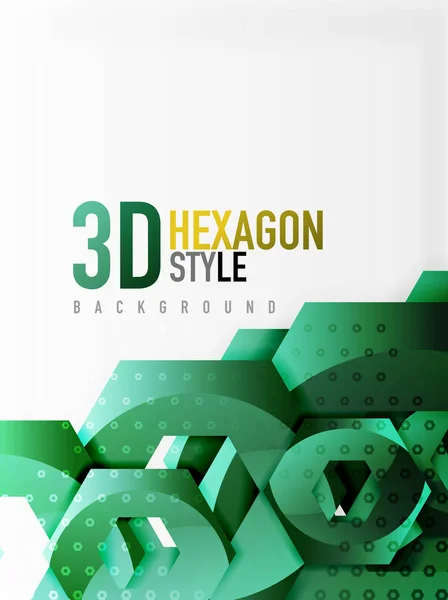 Vektor 3d Hexagon Hintergrund — Stockvektor