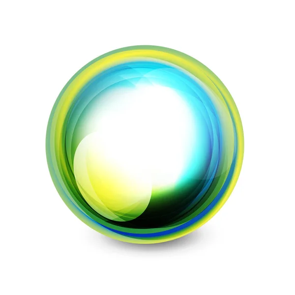 Esfera de vidrio, elemento abstracto futurista — Vector de stock