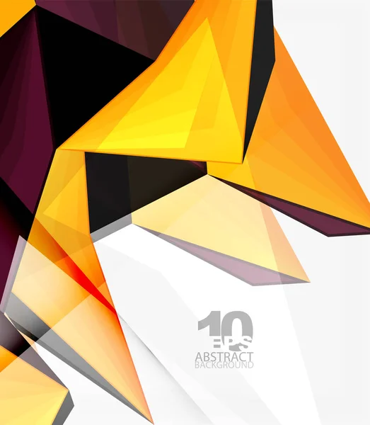 Low-Poly geometrische 3D-Form Hintergrund — Stockvektor