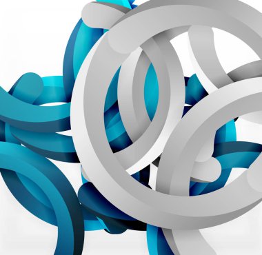 Modern 3d geometrik tarzı arka kemer dairesel çizgiler