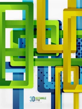 Dikdörtgen tüp elemanları, vektör arka plan