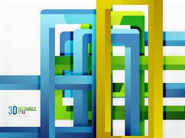 Dikdörtgen tüp elemanları, vektör arka plan