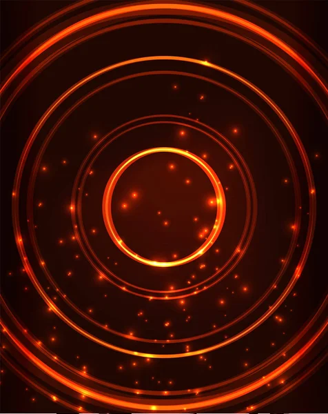 Neon Circles abstrakter Hintergrund — Stockvektor