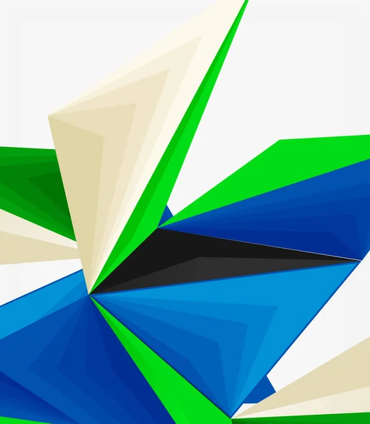 3D nowoczesne trójkąta low poly streszczenie wektor geometryczne — Wektor stockowy